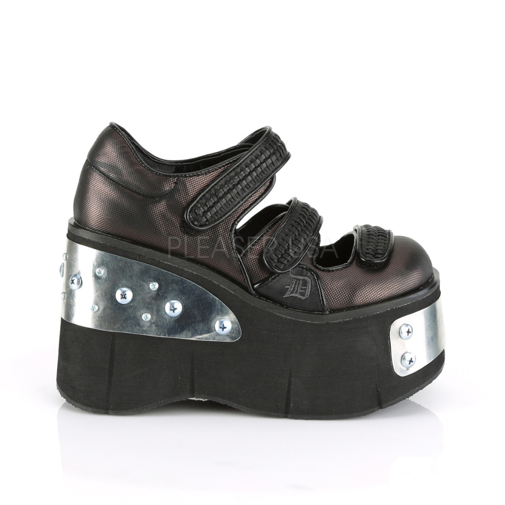 Gothic Metal Plated Platform Maryjane Shoes